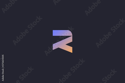 Technology Letter R Logo Abstract Whimsical Monogram