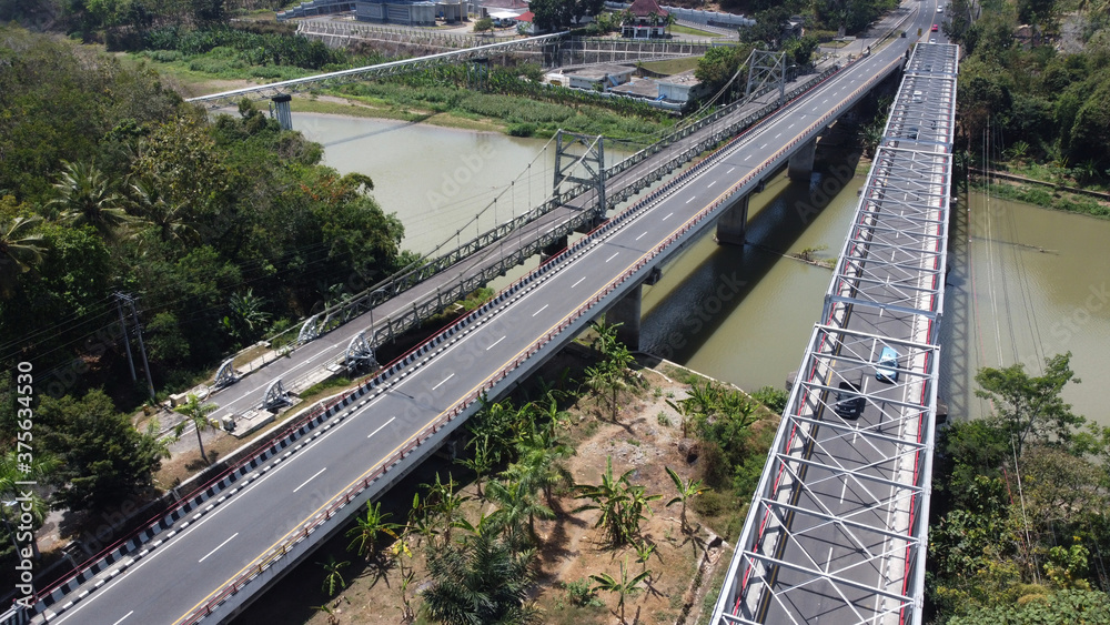 Bantar bridge which crosses the Progo river