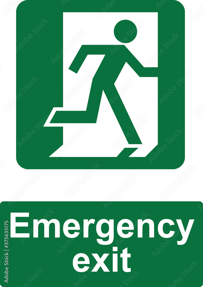 emergency exit fire evacuation sign emergency exit fire evacuation sign