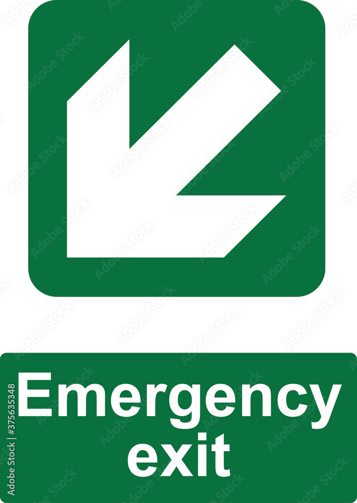 emergency exit fire evacuation sign emergency exit fire evacuation sign