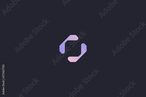 Technology Letter O Logo Abstract Whimsical Monogram