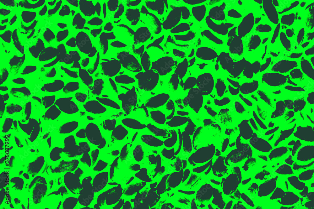 Abstract black green background. Drops. View from above. Textured surface. Abstract black green background. Drops. View from above. Textured surface.