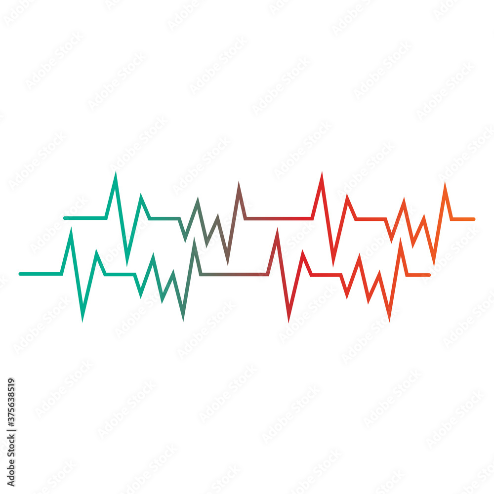 Pulse line ilustration vector template