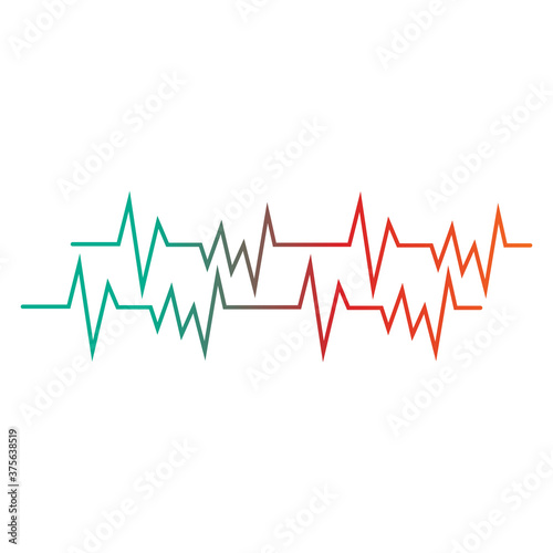 Pulse line ilustration vector template