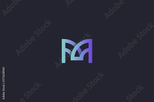 Technology Letter M Logo Abstract Whimsical Monogram