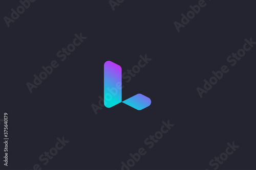 Technology Letter L Logo Abstract Whimsical Monogram