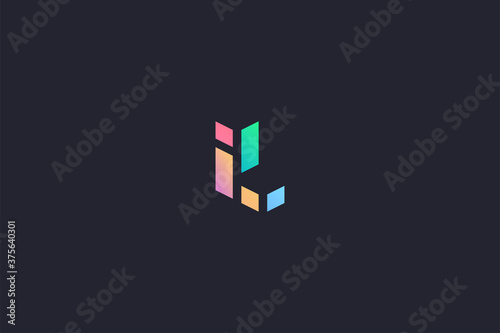 Technology Letter L Logo Abstract Whimsical Monogram
