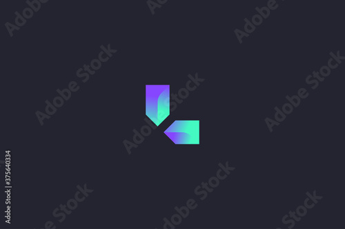 Technology Letter L Logo Abstract Whimsical Monogram