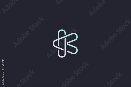 Technology Letter K Logo Abstract Whimsical Monogram