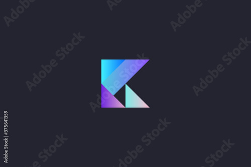 Technology Letter K Logo Abstract Whimsical Monogram