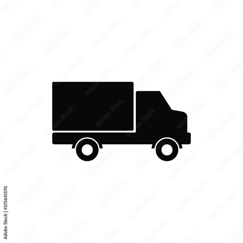 Delivery truck icon isolated on white background. Delivery truck icon in trendy design style. Delivery truck icon isolated on white background. Delivery truck icon in trendy design style.