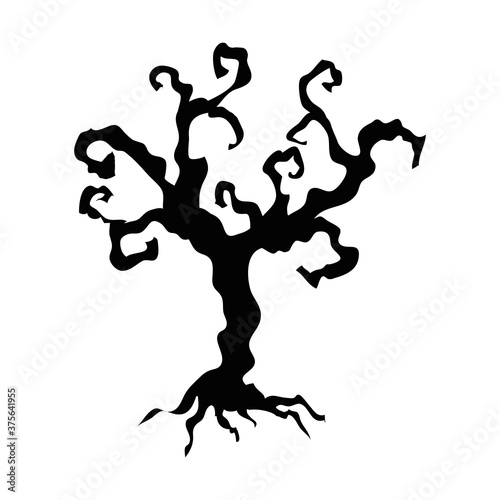 dry tree icon on white background vector illustration design