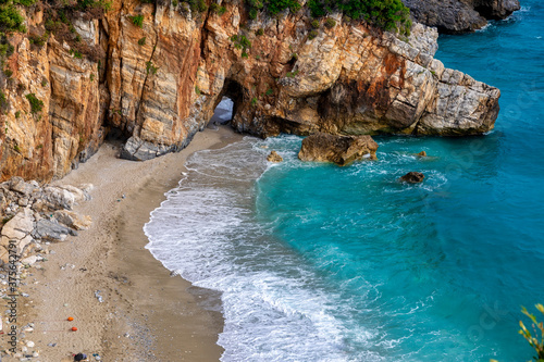 Fototapeta Naklejka Na Ścianę i Meble -  Mylopotamos beach at Tsagarada of Pelion in Greece