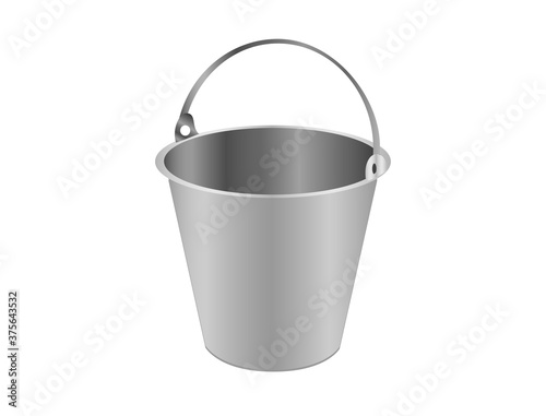 An iron bucket used to collect water