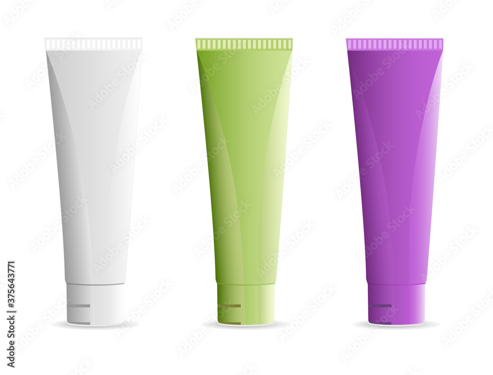 Gel or lotion product packaging design in multiple color displays Gel or lotion product packaging design in multiple color displays