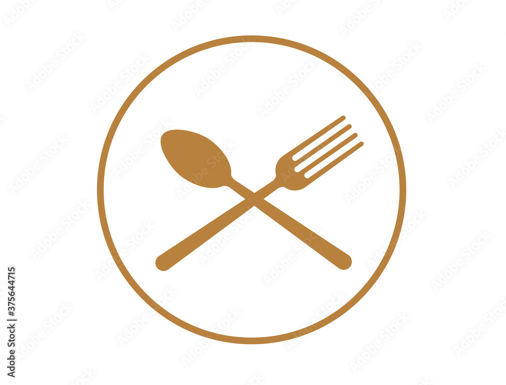 Restaurant icons in the form of plates, spoons and forks Restaurant icons in the form of plates, spoons and forks