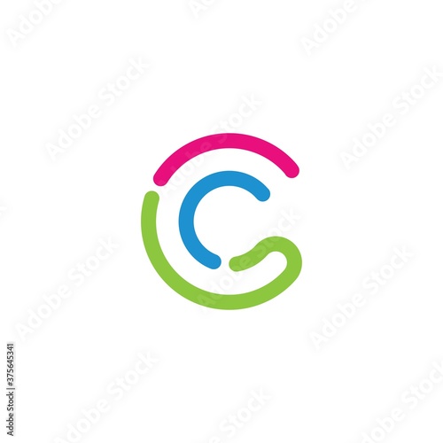 C Letter Template vector icon design