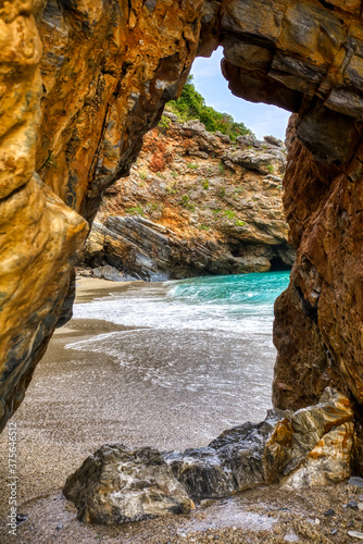 Mylopotamos beach at Tsagarada of Pelion in Greece photo