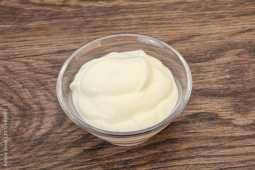 Sour cream in the bowl Sour cream in the bowl