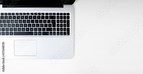 Overhead laptop, agency for freelancers and corporate meetings