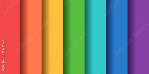 Abstract rainbow of colored lines