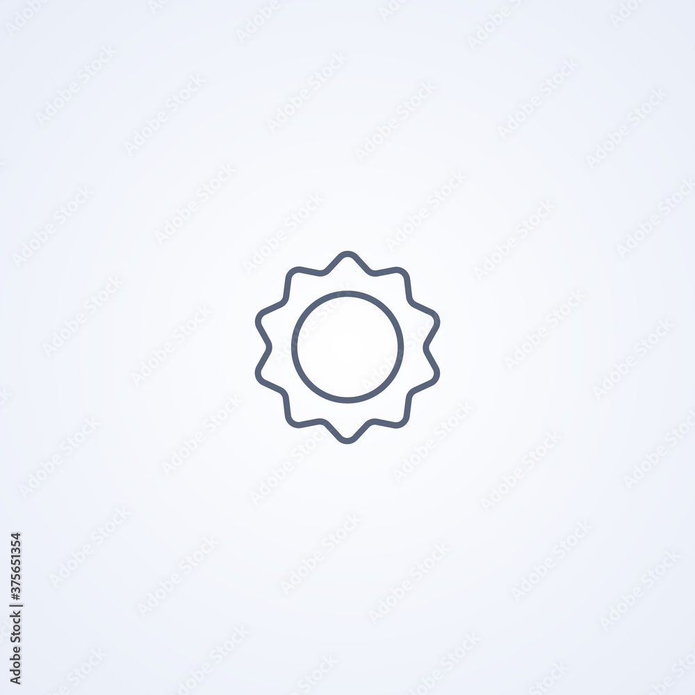 Sun, vector best gray line icon Sun, vector best gray line icon