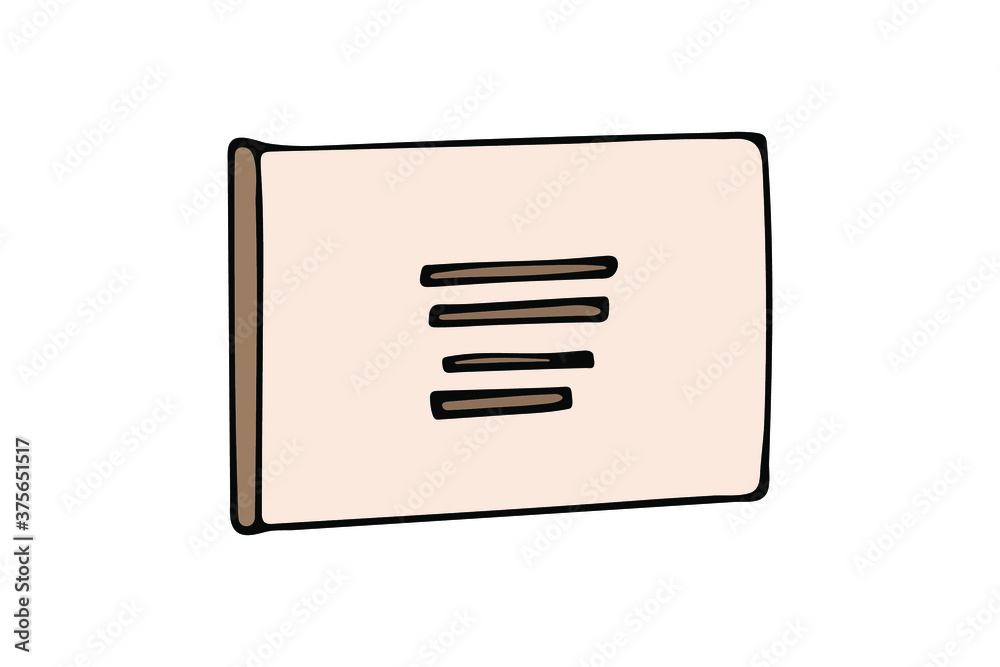 The picture of the album, notebook or notepad is multicolored handwritten. Vector illustration The picture of the album, notebook or notepad is multicolored handwritten. Vector illustration