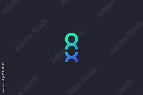 Technology Letter I Logo Abstract Whimsical Monogram