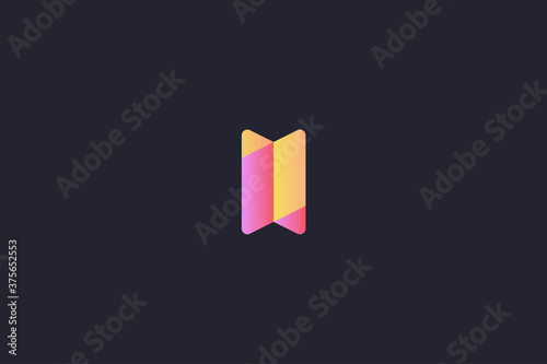 Technology Letter I Logo Abstract Whimsical Monogram