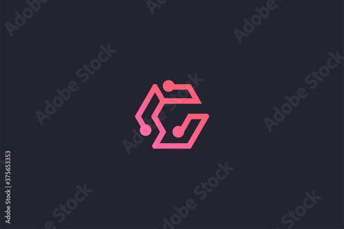 Technology Letter G Logo Abstract Whimsical Monogram