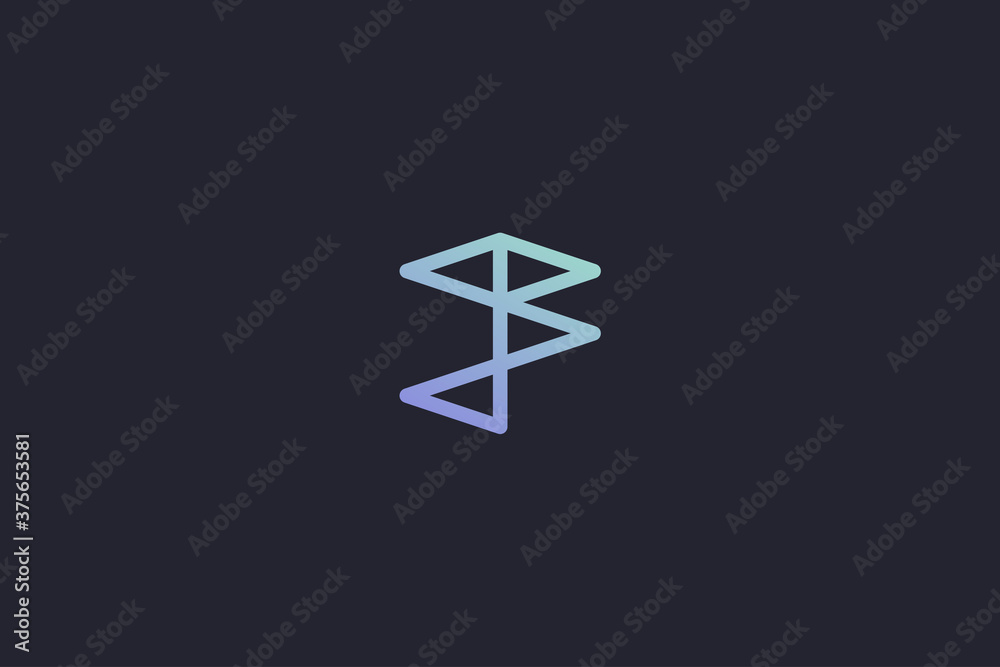 Technology Letter F Logo Abstract Whimsical Monogram Technology Letter F Logo Abstract Whimsical Monogram