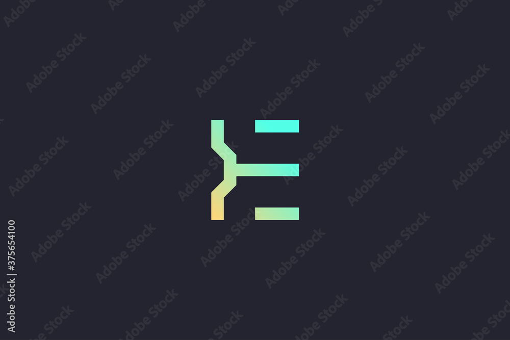 Technology Letter E Logo Abstract Whimsical Monogram Technology Letter E Logo Abstract Whimsical Monogram