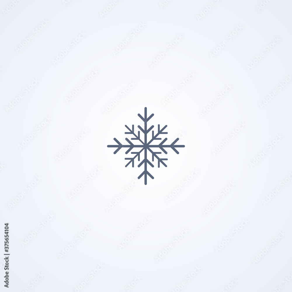 Snowflake, vector best gray line icon Snowflake, vector best gray line icon