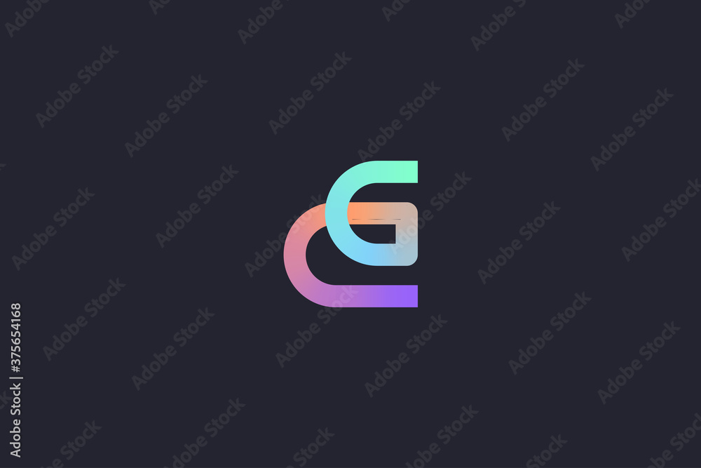 Technology Letter E Logo Abstract Whimsical Monogram Technology Letter E Logo Abstract Whimsical Monogram