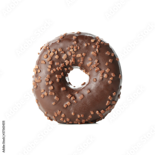 Tasty one donut isolated on white background