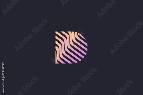 Technology Letter D Logo Abstract Whimsical Monogram