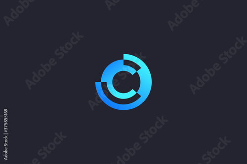 Technology Letter C Logo Abstract Whimsical Monogram
