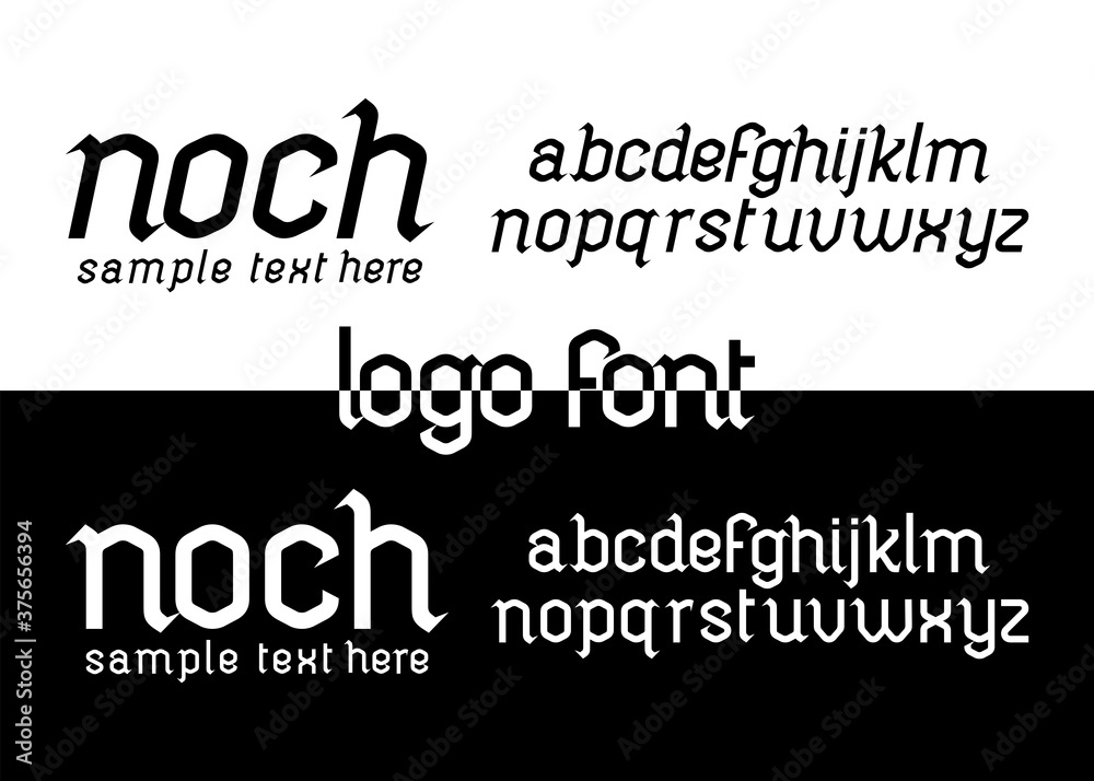 Vector Lettering or Font Style for logo design black and white Vector Lettering or Font Style for logo design black and white