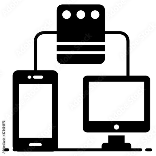 
Data network icon design, vector design of cellular network in editable style 
