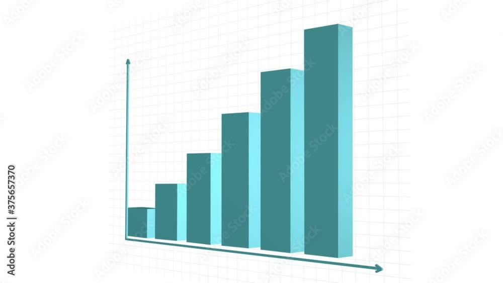 3D Rising Graphs, Charts. Alpha Included