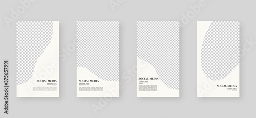 Social media template. Trendy editable social media stories template. Mockup isolated. Template design. Vector illustration.