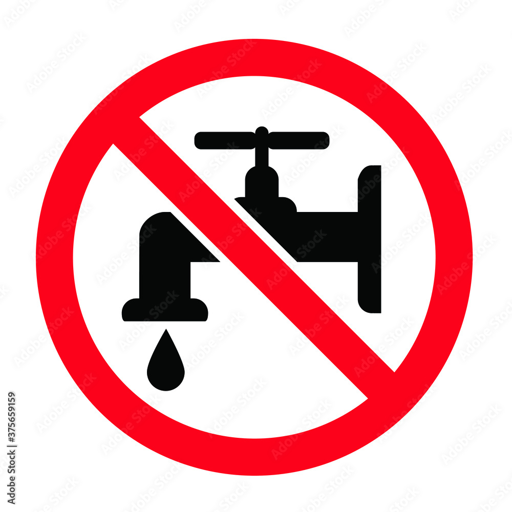 Stop, do not drink this water, faucet symbol. Not drinking bacteria water icons. Contaminated water. Flat vector legionella signs. Legionellosis. Don`t drink water tap sign Suitable drinkable water. Stop, do not drink this water, faucet symbol. Not drinking bacteria water icons. Contaminated water. Flat vector legionella signs. Legionellosis. Don`t drink water tap sign Suitable drinkable water.