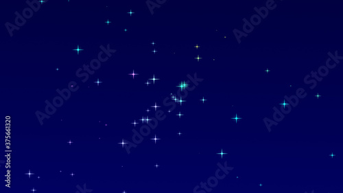 Christmas colorful starry on blue gradient background... © Koy