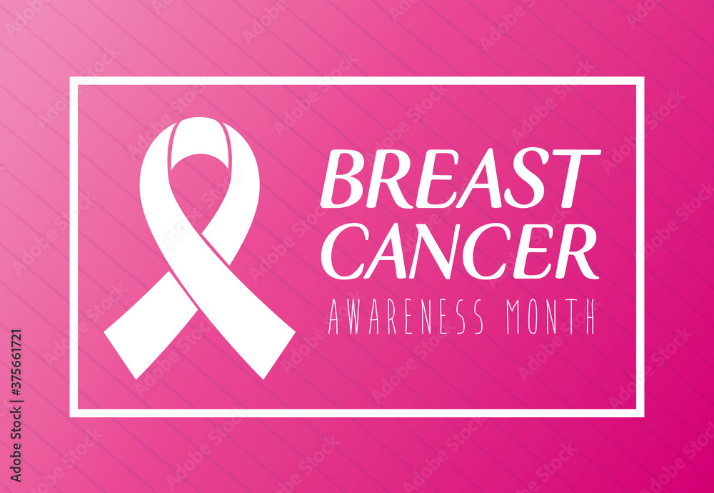 banner with pink ribbon, symbol of world breast cancer awareness month vector illustration design banner with pink ribbon, symbol of world breast cancer awareness month vector illustration design