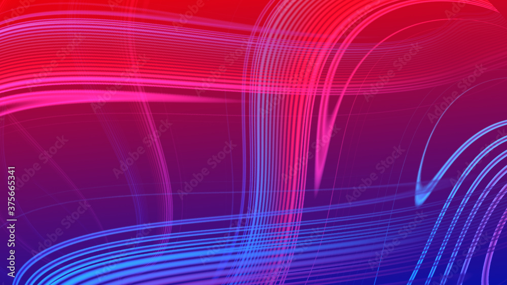 Abstract red blue gradient geometric background. Neon light curved lines and shape with colorful graphic design. Abstract red blue gradient geometric background. Neon light curved lines and shape with colorful graphic design.