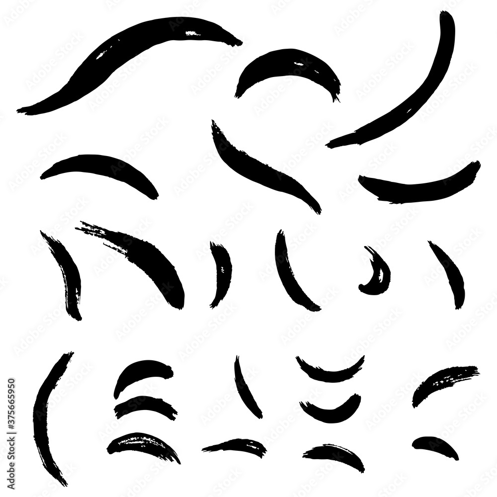 vector set of brush strokes vector set of brush strokes