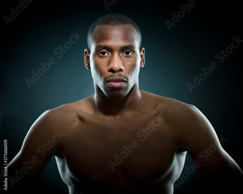 Portrait: Determined Boxer photo