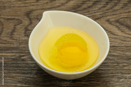 Raw Chicken egg in the bowl