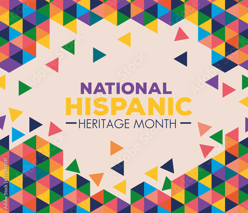 background, hispanic and latino americans culture, national hispanic heritage month in september and october vector illustration design photo
