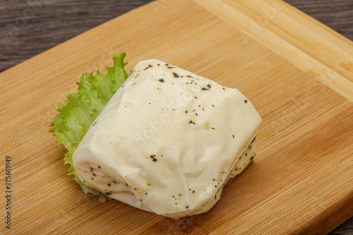 Halloumi cheese with mint for grill